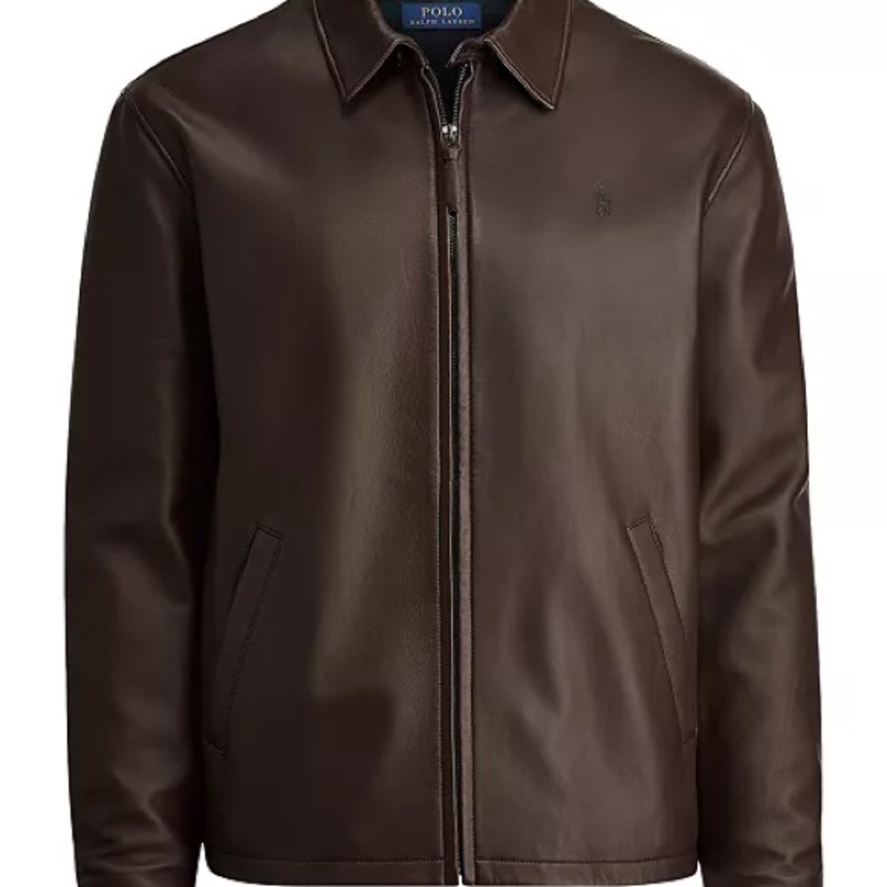 Polo by Ralph Lauren Men's Dark Brown Leather Jacket